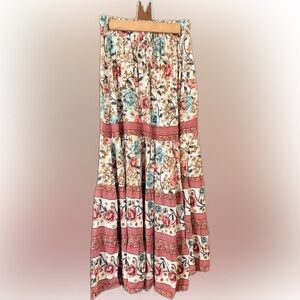 Bohemian Floral Maxi Skirt